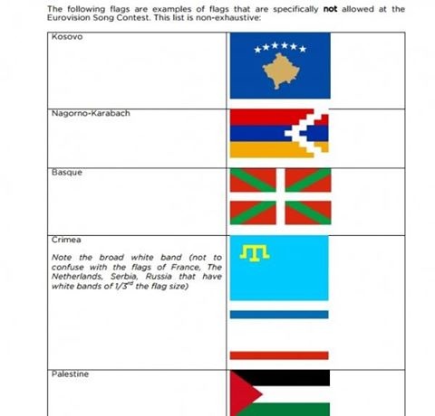 флаги, запрещенные на Евровидении-2018