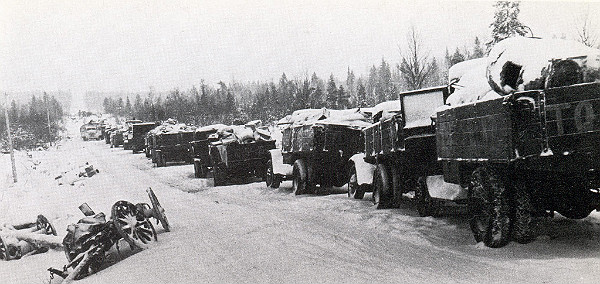 Колонна 44-й дивизии, уничтоженная на Раатской дороге
