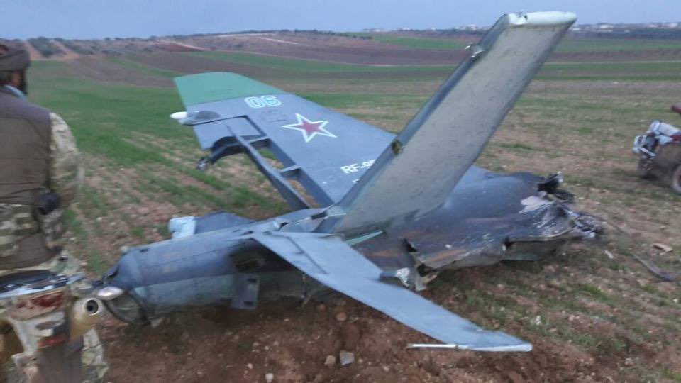 Су-25 ВВС России сбит в Сирии