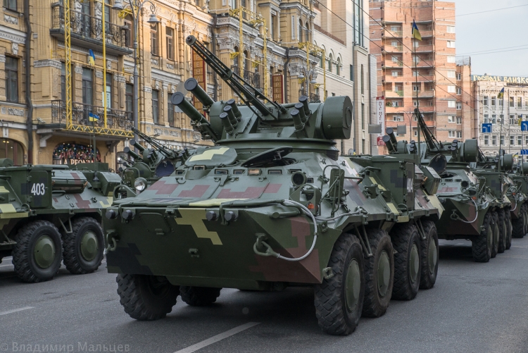 Репетиция военного парада в Киеве 18 августа 2018